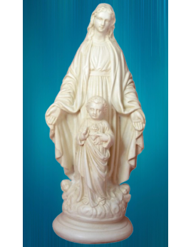 Magnifique statue en plâtre statuaire de Notre-Dame du Sacré-Coeur.