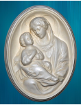 Bas-relief Magnificat représentant la Vierge et l'Enfant