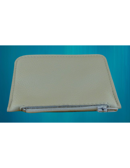 Etui à chapelet - Cuir véritable - blanc