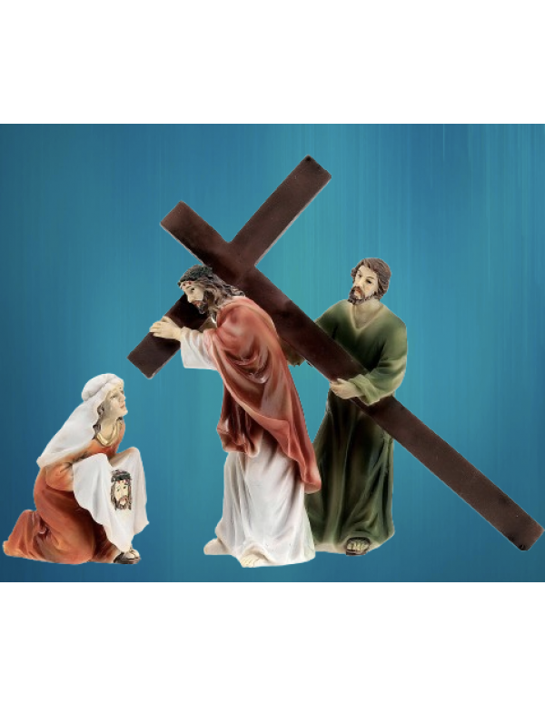 Santons en résine, Jésus sur le Chemin de Croix