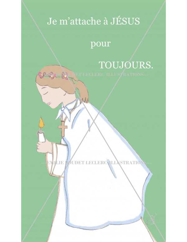 Image de Profession de Foi, je m'attache à Jésus pour toujours.