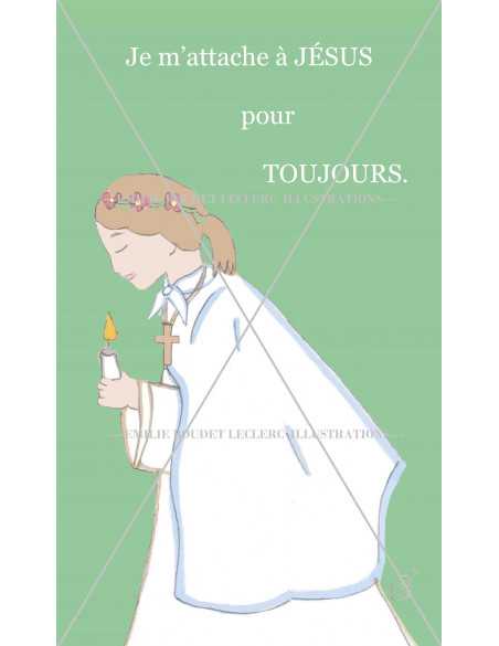 Image de Profession de Foi, je m'attache à Jésus pour toujours.