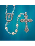 Small Communion rosary - Imitation mother-of-pearl