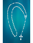 Small Communion rosary - Imitation mother-of-pearl