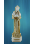 Statue de sainte Rita en albâtre - beige et or