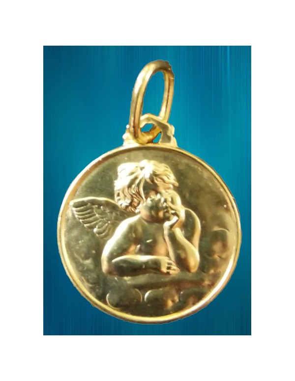 Médaille d'un ange en plaqué or