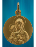 Médaille de la Vierge et l'Enfant-Jésus - Or 9 carats