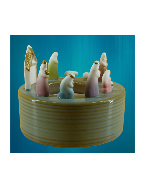 Photophore Nativité en porcelaine