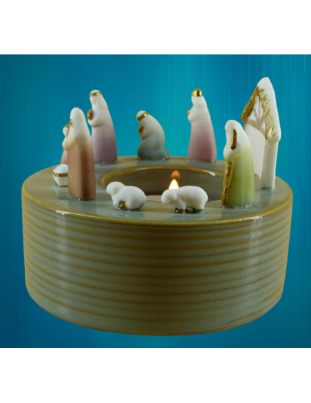 Photophore Nativité en porcelaine