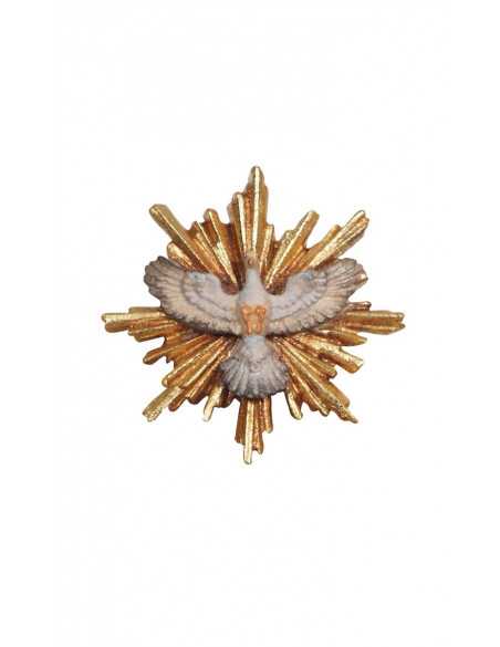 Saint-Esprit en bois sculpté et peint, avec coffret cadeau