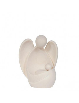 Statue Ange gardien style moderne en bois sculpté