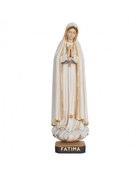 Notre-Dame de Fatima en bois sculpté et peint par des artisans du Val Gardena