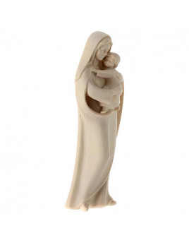 Statue de la Vierge de tendresse en bois sculpté naturel ou dorés 2
