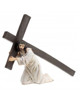 Jésus tombant sous le poids de sa Croix - Figurine en résine 2