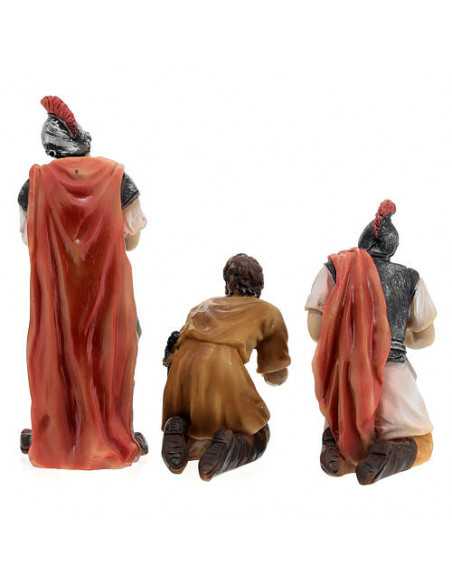 Joueurs tirant au sort le vêtement de Jésus - Figurines en résine