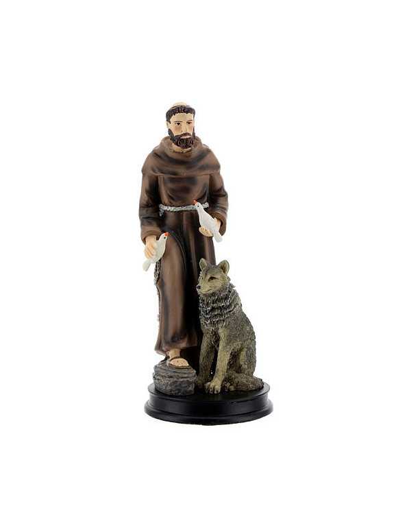 Statue de saint François d'Assise en résine