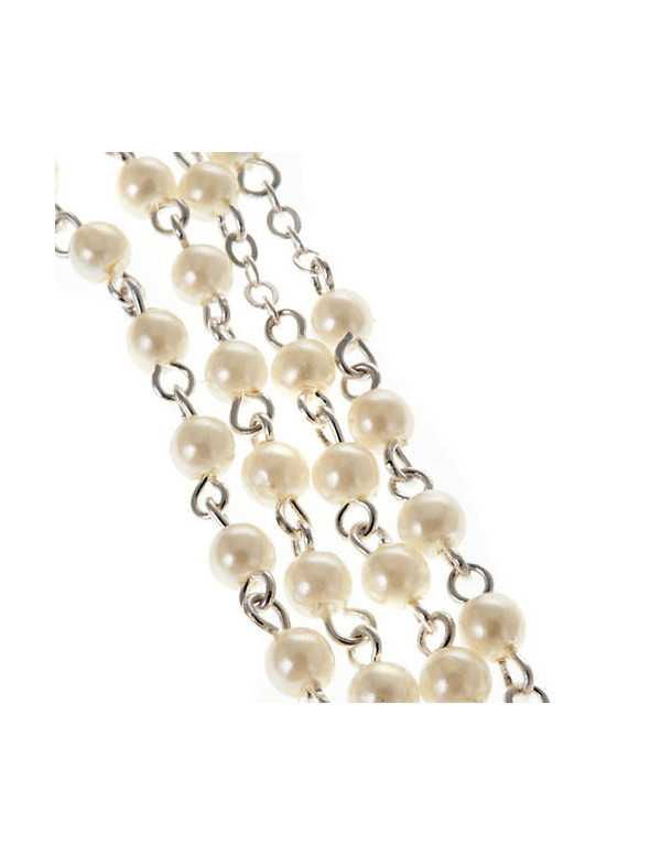 Petit chapelet Communion - Imitation nacre