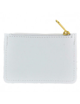 Etui à chapelet en cuir blanc à fermeture éclair 2