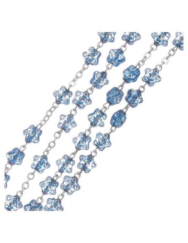 Blue star rosary with Fatima bookmark