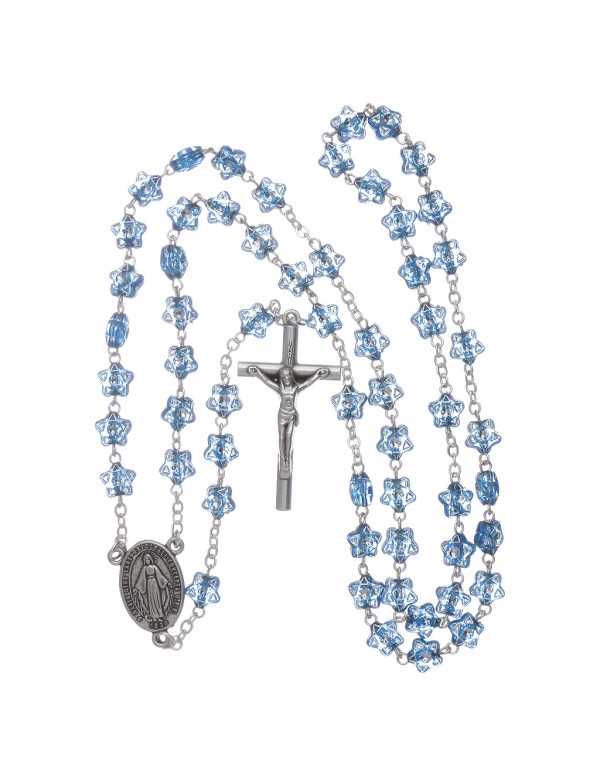 Blue star rosary with Fatima bookmark