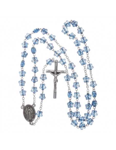 Blue star rosary with Fatima bookmark