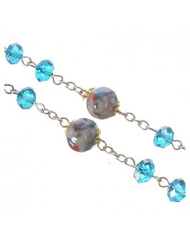Chapelet en cristal et porcelaine. 2