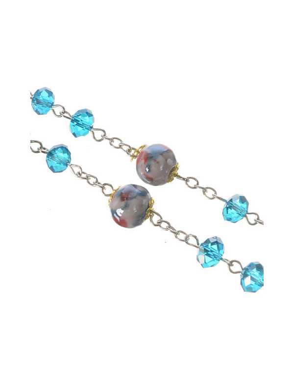 Chapelet cristal et porcelaine