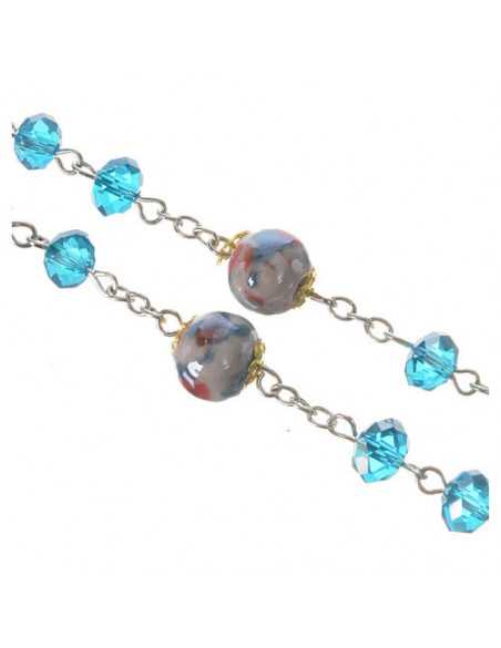 Chapelet cristal et porcelaine