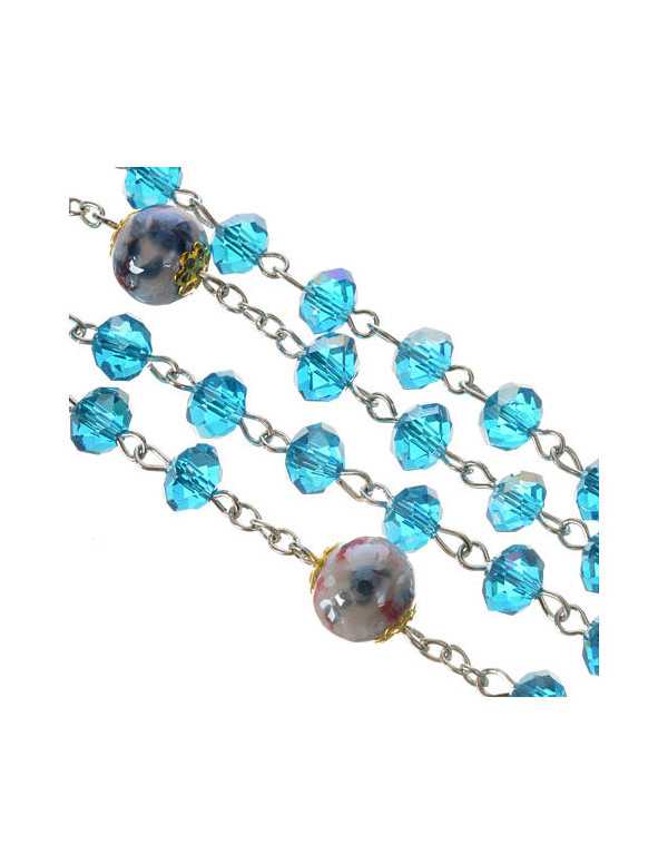 Chapelet cristal et porcelaine