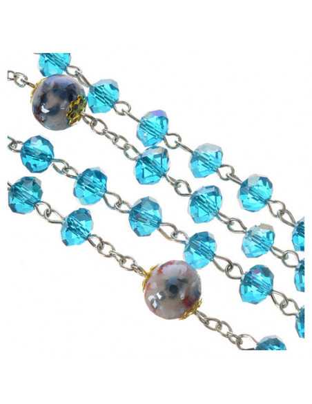 Chapelet cristal et porcelaine