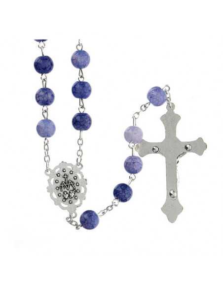 copy of Chapelet en verre bleu-violet