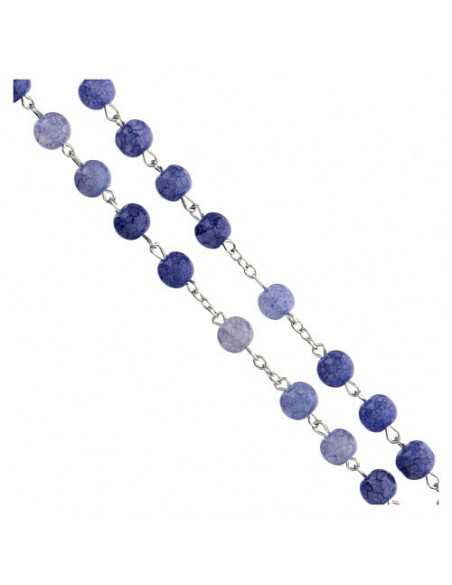 copy of Chapelet en verre bleu-violet