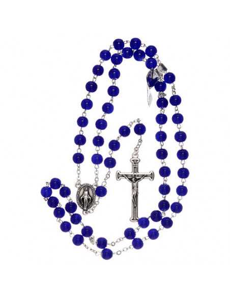 copy of Chapelet en verre bleu-violet