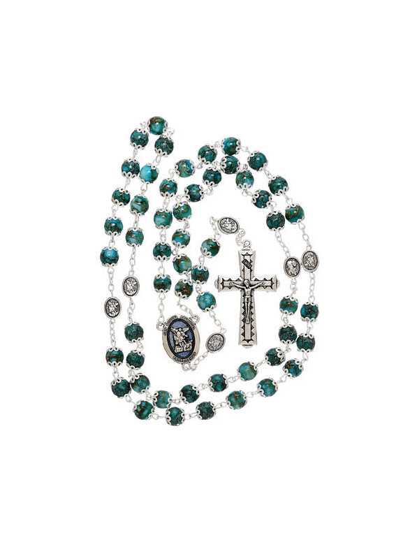 Chapelet Saint Michel en verre