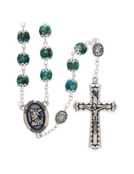 Chapelet Saint Michel en verre