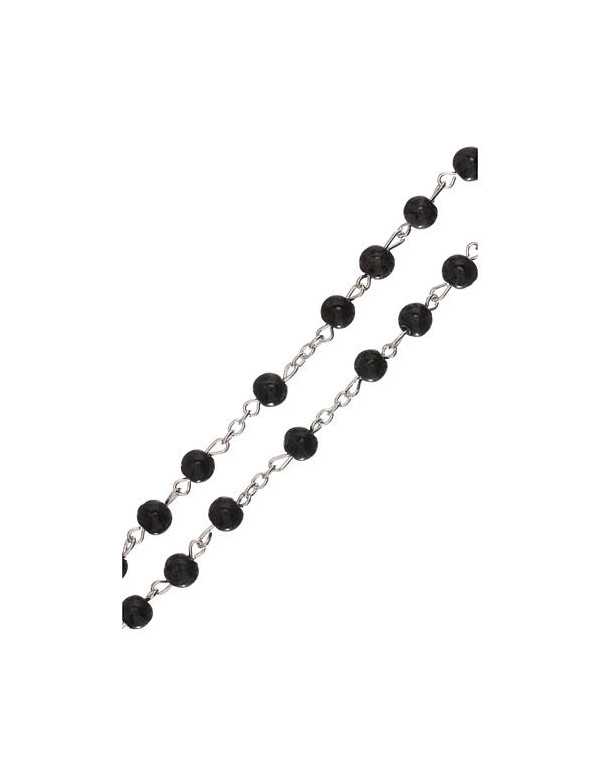 Chapelet Saint Benoît en verre noir