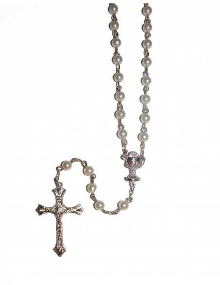 Chapelet - grains blancs