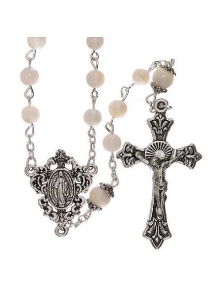 Chapelet perles eau douce blanches