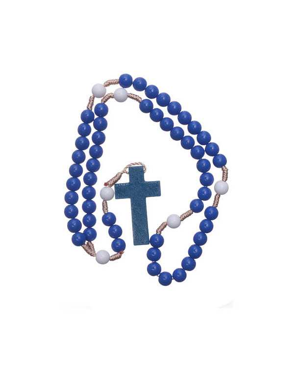 Chapelet bleu et blanc enfant