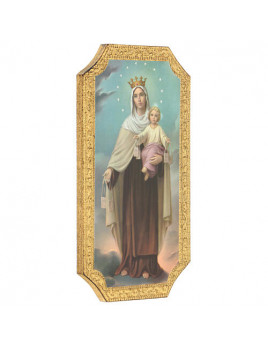 Tableau en bois représentant Notre-Dame du Mont-Carmel 2