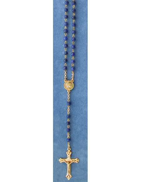 Chapelet stellor en verre lapis-lazuli