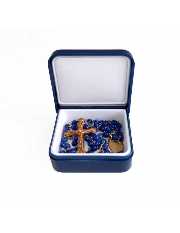 Chapelet stellor en verre lapis-lazuli