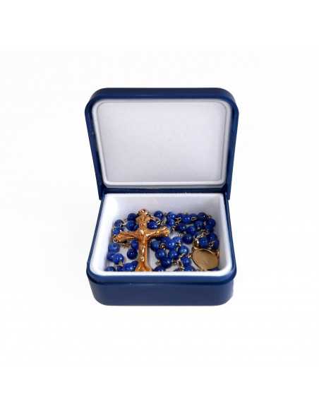 Chapelet stellor en verre lapis-lazuli