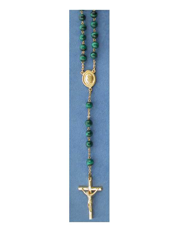 Chapelet stellor en malachite