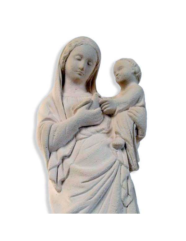 Statue Vierge à l'oiseau