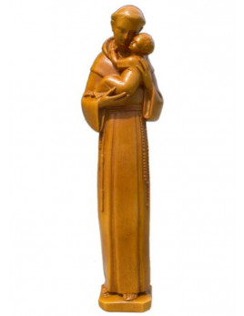 Jolie statue de saint Antoine de Padoue portant l'Enfant-Jésus