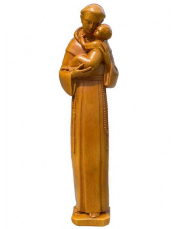 Jolie statue de saint Antoine de Padoue portant l'Enfant-Jésus