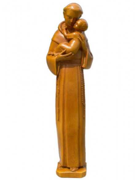 Jolie statue de saint Antoine de Padoue portant l'Enfant-Jésus
