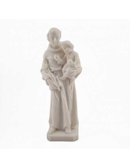 Statue de saint Antoine de Padoue en albâtre blanc
