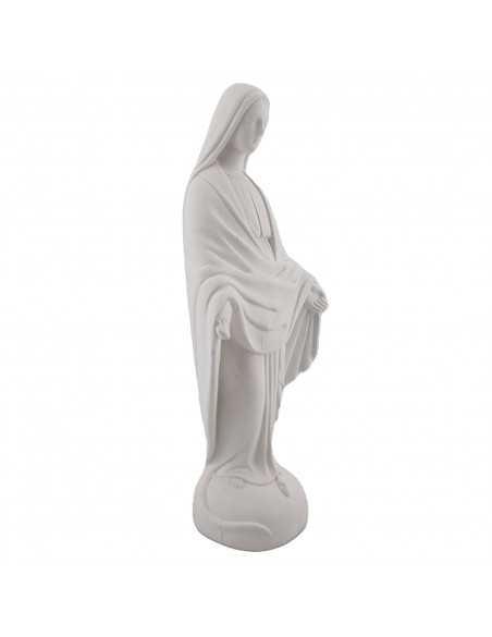 Statue de la Vierge miraculeuse en pierreline blanc